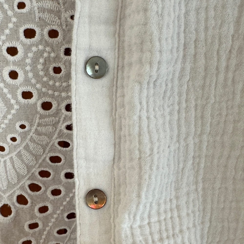 Charlie B Eyelet Button-Up Top - Picture 7 of 10